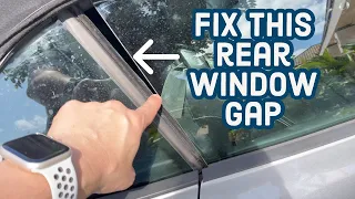 Fixing Ford Mustang Convertible's Rear Windows gap while on vacation