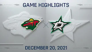 NHL Highlights | Wild vs. Stars - Dec. 20, 2021