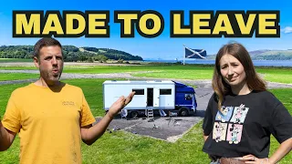 We get KICKED OUT of SCOTLAND’S most UNIQUE MOTORHOME PARK UP!