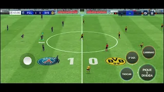 jogando FC24 MOBILE PSG X BORRUSIA