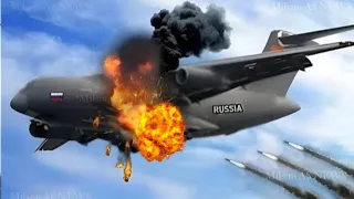 10 Minutes Ago!  The C-130J plane carrying the Russian Minister was shot down by a Ukrainian rocket