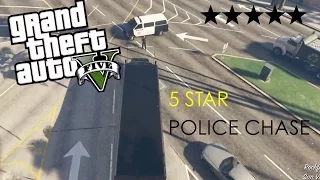 GTA V - Five Star Police Chase (Truck)