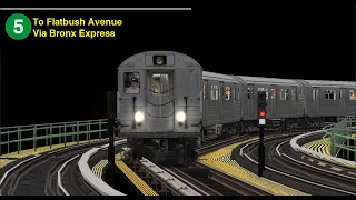 OpenBVE Fiction: R39 5 Train To Flatbush Avenue Via Bronx Express