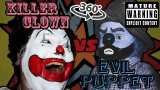 Killer Clown VS Evil Puppet - 360 VR HORROR