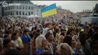 Global celebrations, protests for Ukraine milestones