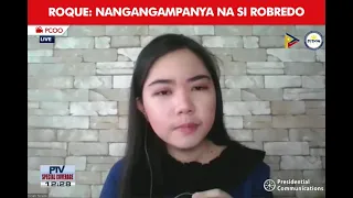 Roque: Nangangampanya na si Robredo