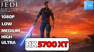 Star Wars Jedi: Survivor RX 5700 XT | i3 12100f | 1080p (low, medium,high,ultra)