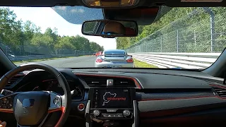 Honda Civic Type R vs. Porsche Cayman GT4 - Nürburgring Nordschleife 04.09.2021