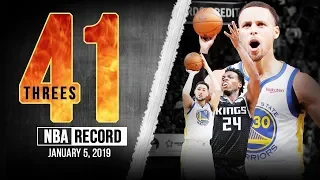 Golden State Warriors  Sacramento Kings NBA RECORD 41 Threes!  January 5 2019  FreeDawkins