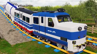 Train Vs Train Cart Cartoon - Lego city Movie - Choo choo train kids videos
