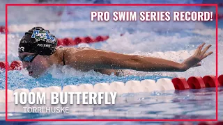 Torri Huske Takes Down Pro Swim Series Record in 100M Butterfly | 2024 TYR Pro Swim Series Westmont