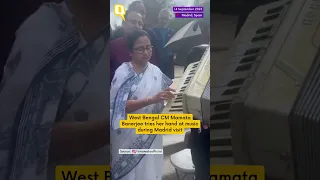 West Bengal CM Mamata Banerjee Tries Her Hand At Music During Madrid Visit #shorts