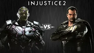 Injustice 2 - Брейниак против Чёрного Адама - Intros & Clashes (rus)