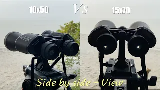 Celestron Upclose G2 10x50 Vs Celestron Skymaster Giant 15x70 Binocular - Side by side comparison