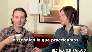 Bromas entre Norman Reedus y Andrew Lincoln