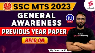 SSC MTS GK Previous Year Paper | General Awareness Important Questions For SSC MTS | #8 | Gaurav Sir