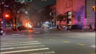 1 dead, 3 injured in fiery car crash in Brooklyn