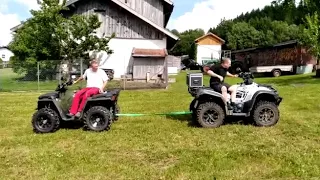 Quad ATV Pulling Polaris vs TGB