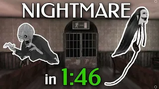 DOUBLE TROUBLE (NIGHTMARE) in 1:46! | Eyes - The Horror Game speedrun (World Record)