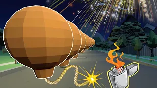 I'M LAUNCHING 100 OF THE MOST POWERFUL FIREWORKS AT ONCE! ► Fireworks Mania #2