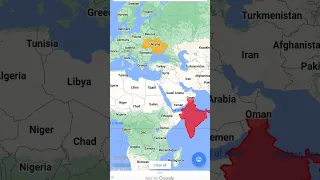 India vs Ukraine size comparison #india #ukraine #mapping #shorts #world #map #viral #comparison