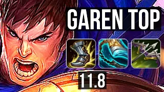 GAREN vs RIVEN (TOP) | 6/0/4, 3.3M mastery, 300+ games, Dominating | KR Diamond | v11.8