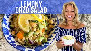 Quick and Easy Lemony Orzo Pasta Salad | Kathy's Vegan Kitchen