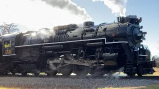 Pere Marquette 1225 is coming in to Ashley Michigan after it’s multi-year restoration First train!