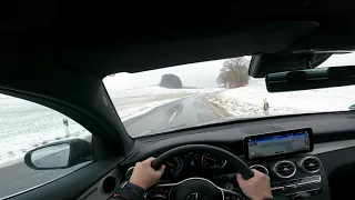 Snow Driving a Mercedes Benz GLC POV