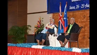 Fijian Traditional Ceremony of Welcome for Samoan Prime Minister.