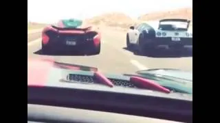 McLaren P1 battles Bugatti Veyron - STREET RACE