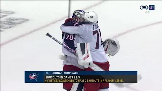 Blue Jackets celebrate series win over Maple Leafs | STANLEY CUP PLAYOFFS