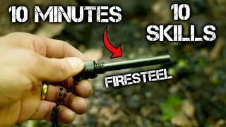 10+ Bushcraft Firesteel Skills in 10 Minutes