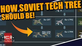 War Thunder - This SHOULD be IMPLEMENTED with the TECH TREE changes! SOVIET TREE how it should be!