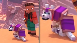 Mojang, wtf happened to this poor dog in your trailer? 😭