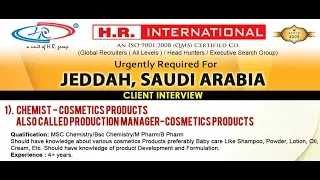 Urgently Required forJeddah, Saudi Arabia || CALL @93199 15171