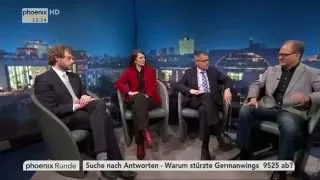 "Die Suche nach Antworten - Warum stürzte Germanwings 4U9525 ab?" - phoenix Runde vom 25.03.2015