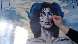 Painting my Life Sized Syd Barrett Portrait - Huge Change