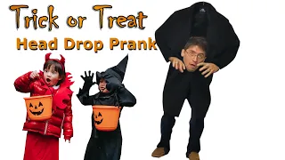 Head Falling Prank to trick or treaters