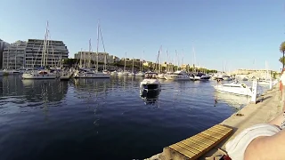 Josef's boat entering Msida Creek berthing point. Malta