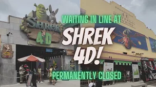 Waiting in line for Shrek 4-D at Universal Studios (Now Closed)