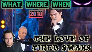 REACCION A DIMASH / THE LOVE OF TIRED SWANS (PROGRAMA WHAT, WHERE, WHEN 2018)