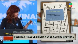 Polémica frase de Cristina Fernández de Kirchner en el acto de Malvinas