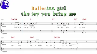 Lionel Richie-Ballerina girl  karaoke sheet music,MR for players,chord,chorus,Lyrics add(Ye karaoke)