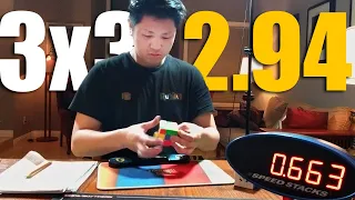 3x3 Single Rubik's Cube Solve (2.94)