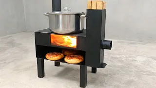 How to make a wood stove, oven - Fireplace from metal