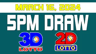 5PM Draw Lotto Draw Result Today Mar/March 16, 2024 [Swertres Ez2]