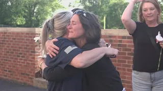 Family, colleagues emotional at vigil for fallen Euclid police officer Jacob Derbin