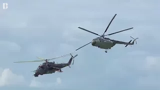 Czech Mil-24 Hind and Mil-171 Hip SAR Demo at Biggin Hill