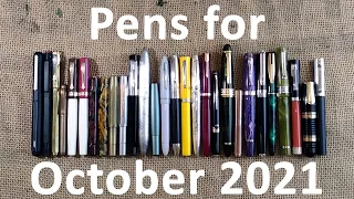 Pens for October 2021